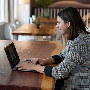 Teacher on a virtual call